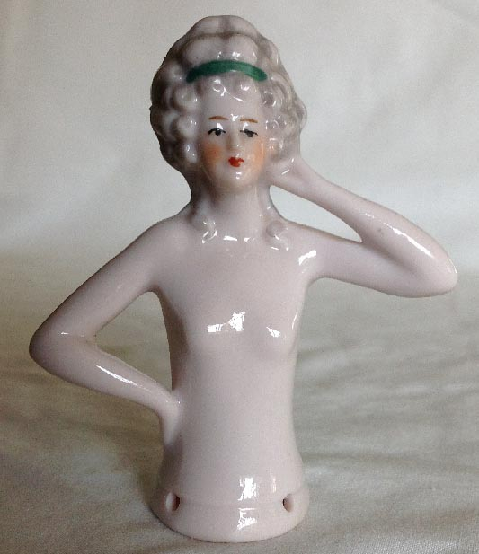 circa 1920's-30's German made Art Deco period nude half doll